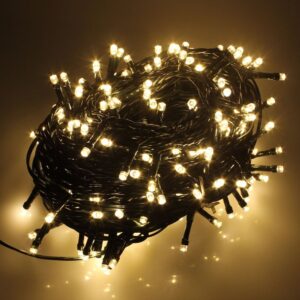 Guirnalda led cálida cable verde 12m