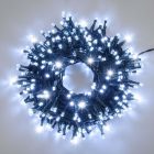 Guirnalda led luz blanca cable verde y destellos
