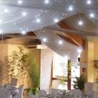 Guirnalda led blanco destellos cable blanco