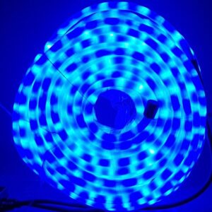 Manguera led azul opal con movimiento 25mts
