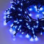 Guirnalda led azul cable verde con destello