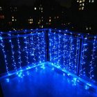 Cortina azul led