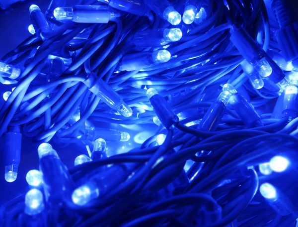 Guirnalda led azul cable azul