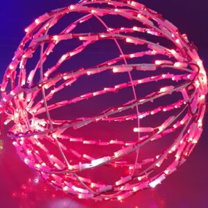 Bola 3D luz led roja