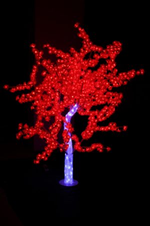 árbol led rojo