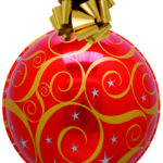 Bola de Navidad Plástico Roja y Dorada 30cm