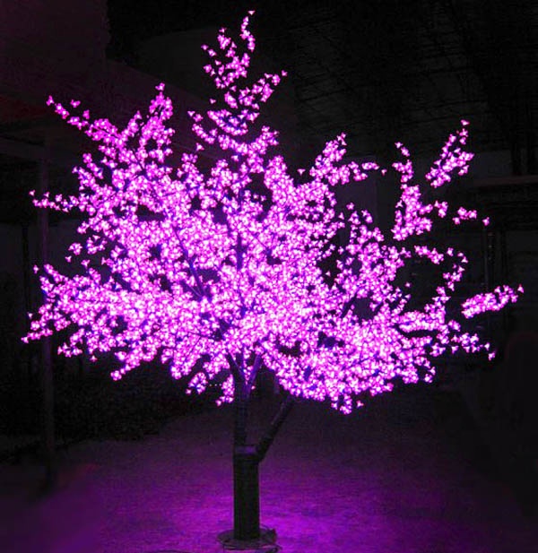 arbol led decorativo purpura