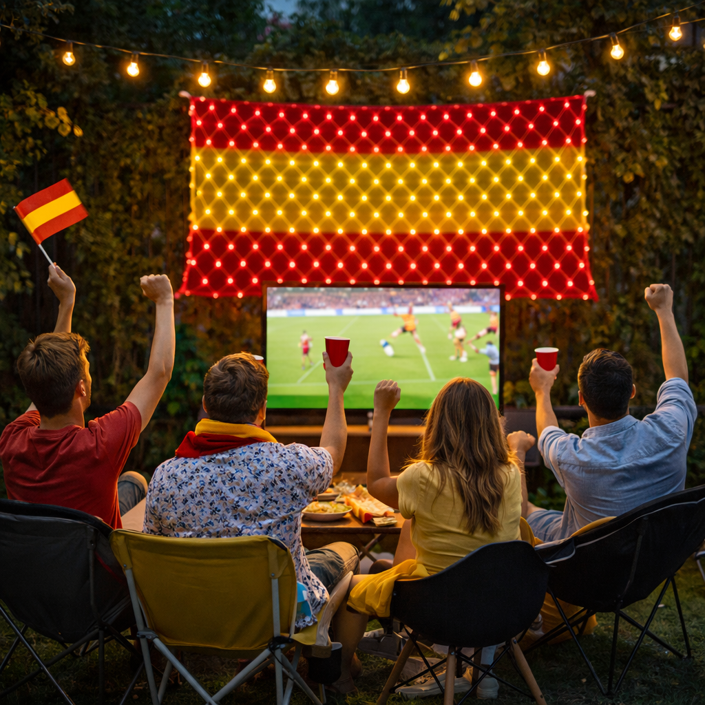 bandera española led futbol