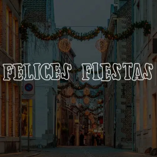 Letrero Felices Fiestas top luz Navideño