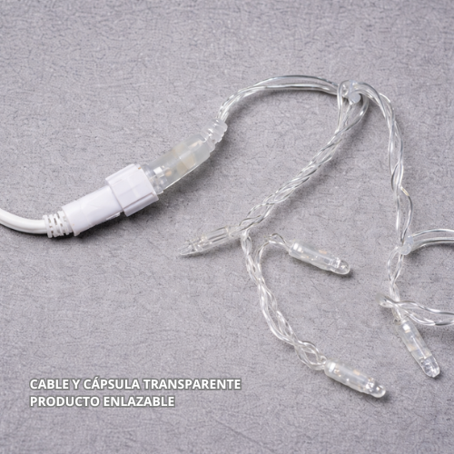 icicle led cable transparente