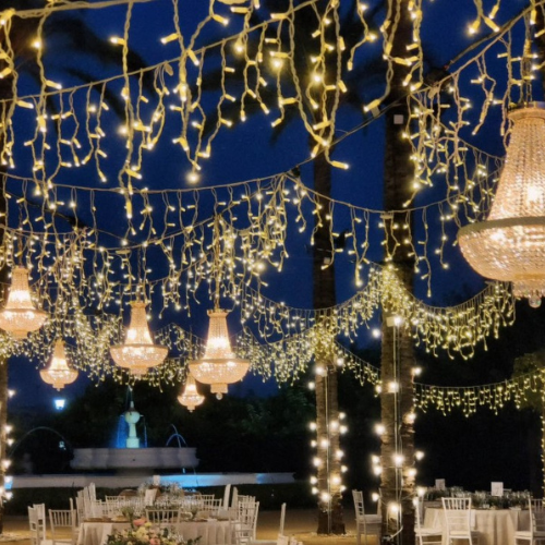 icicle led cable transparente