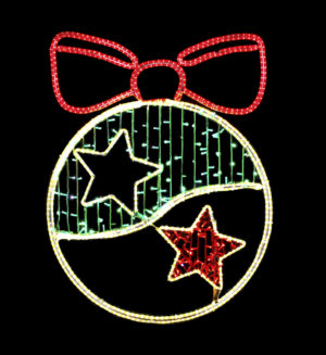 figura navidad bola con estrellas