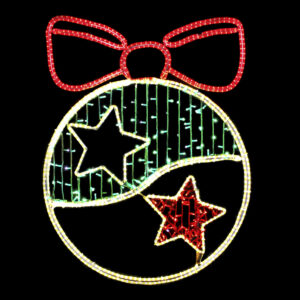 figura navidad bola con estrellas