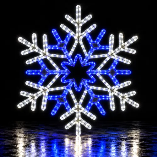 Copito LED azul y blanco reflejado_11zon
