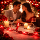 guirnalda de led rojo san valentin