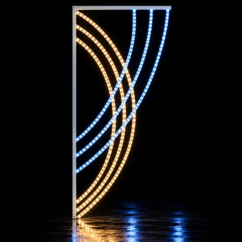 Arcos LED festivos en marco metálico