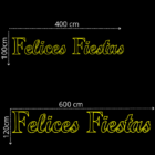 Letrero Felices Fiestas LED calido 00085
