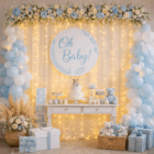 cortina micro led baby shower