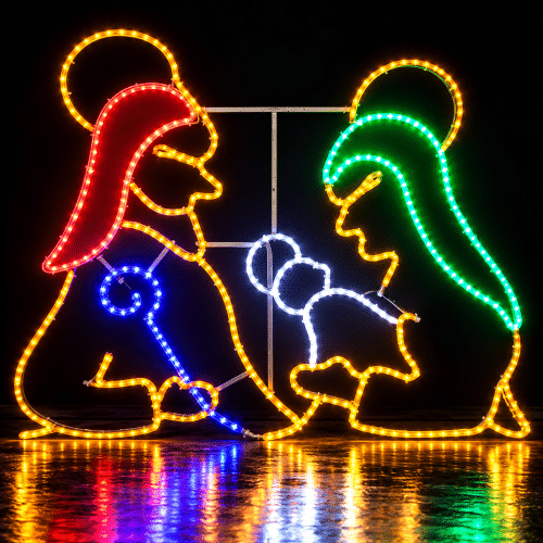 Belén navideño de luces LED