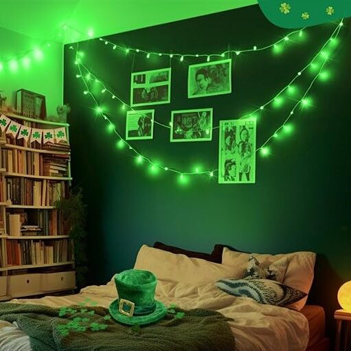 guirnalda de led opal verde