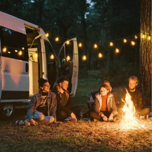 Iluminación led en un camping