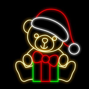 figuras exterior navidad osito con regalo