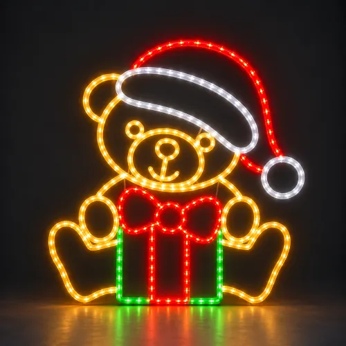 Oso navideño de luces LED