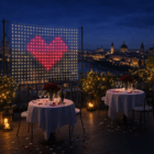 red led inteligente en exterior