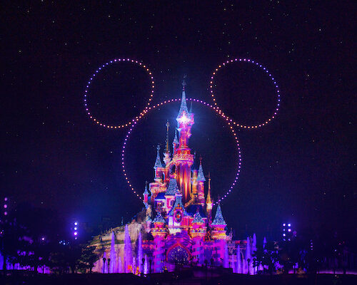 iluminación en parques Disney