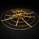 Lámpara LED Colgante CRYSTAL SHINE 50x170cm Dorado Acrílico TopLuz WTL602055