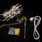 Lámpara LED Colgante CRYSTAL SHINE 50x170cm Dorado Acrílico TopLuz WTL602055 alimetador