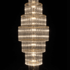 Lámpara LED Colgante CRYSTAL SHINE 50x170cm Dorado Acrílico TopLuz WTL602055