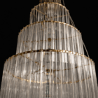 Lámpara LED Colgante CRYSTAL SHINE 50x170cm Dorado Acrílico TopLuz WTL602055