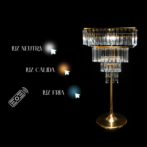 lampara de mesa decorativa con mando