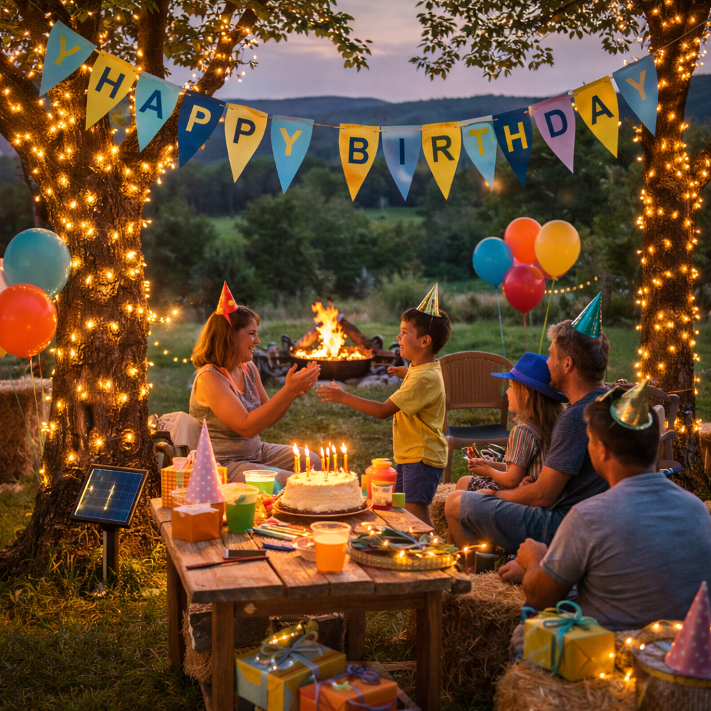 guirnalda solar para fiestas