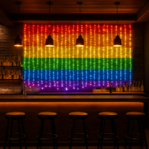 bandera orgullo cortina led