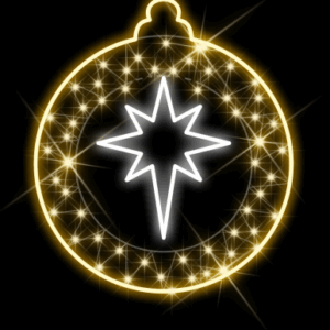 Figura navideña bola estrella