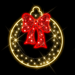 Figura Navidad bola con lazo