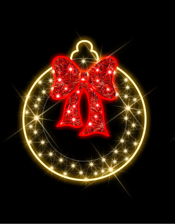 Figura Navidad bola con lazo