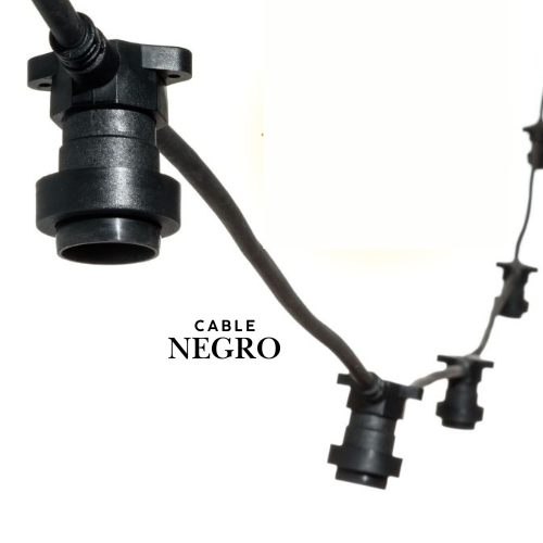 Guirnalda E27 de casquillos