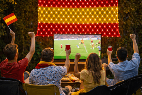 bandera española led futbol