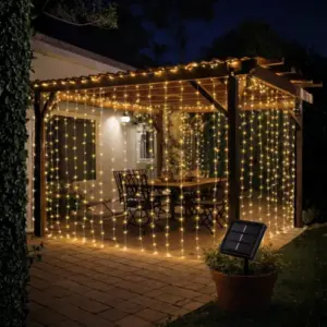 cortina solar iluminacion led
