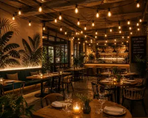 guirnalda e27 iluminacion para restaurantes