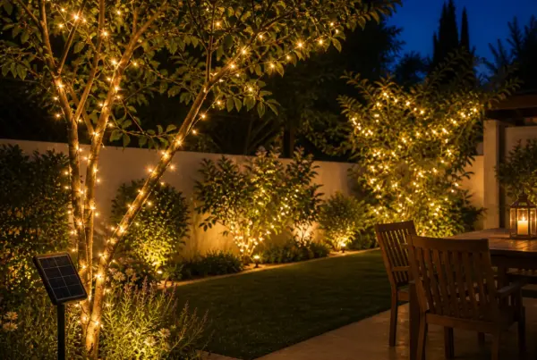 luz solar en arboles