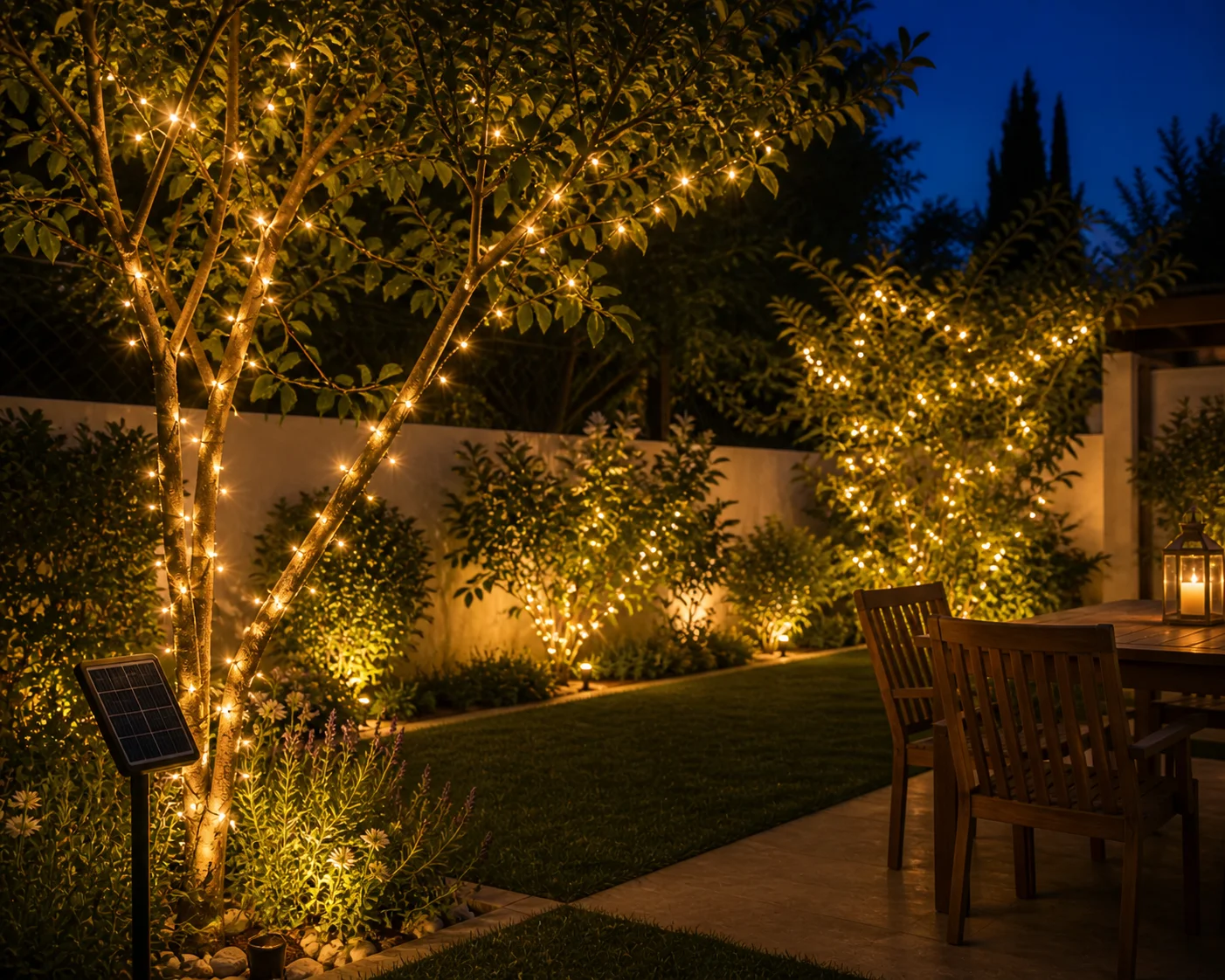 Cómo iluminar un jardín sin cables