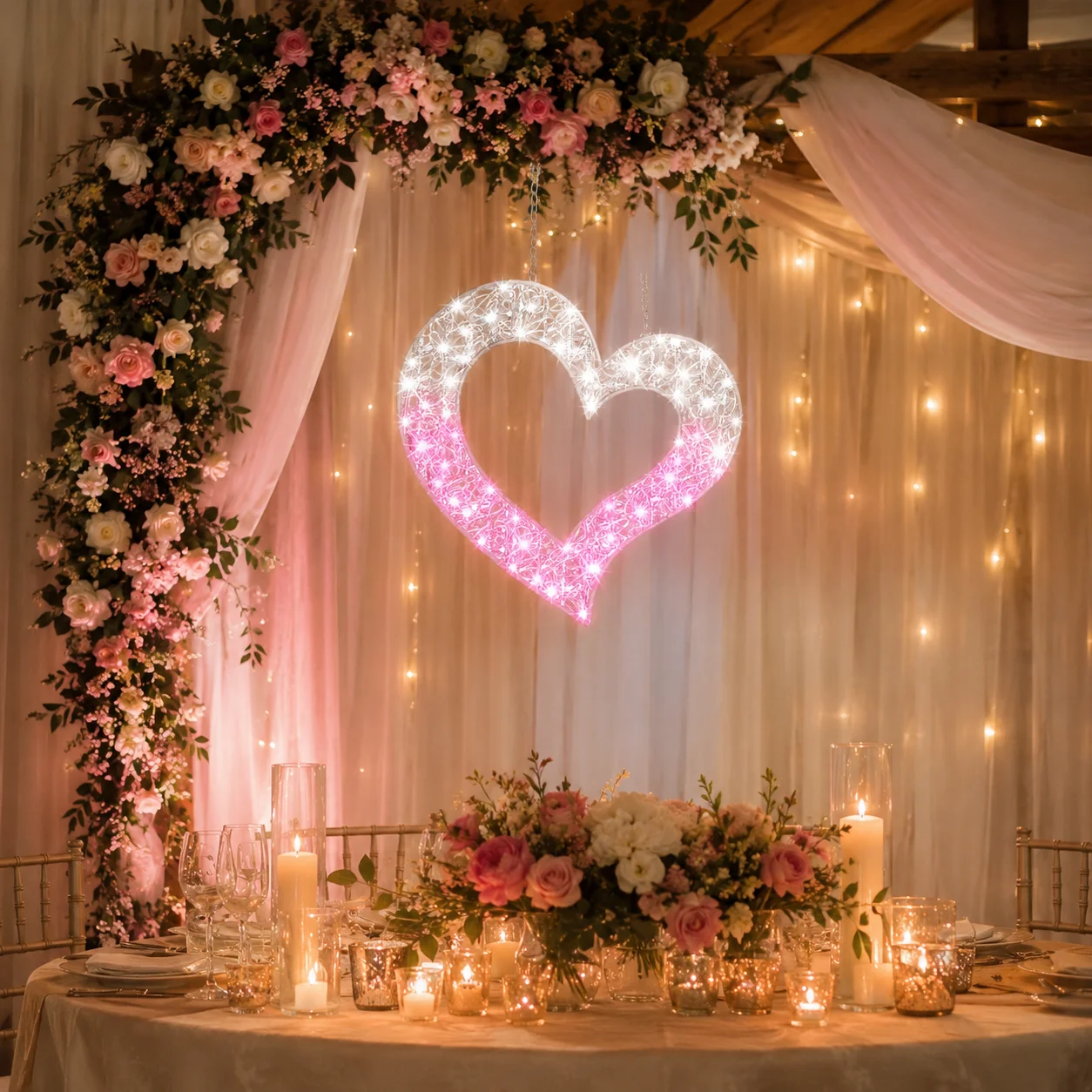 corazon en boda