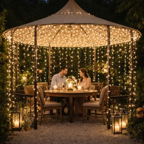 guirnalda led cenador