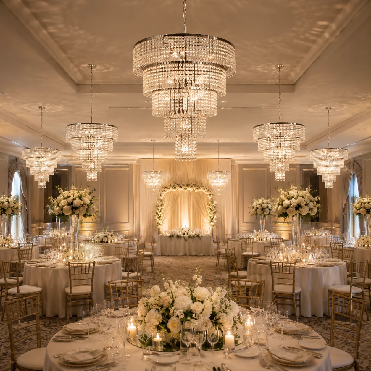 lampara led cascada boda