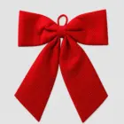 lazo rojo puntitos plata