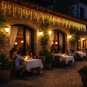 cortinas led restaurante